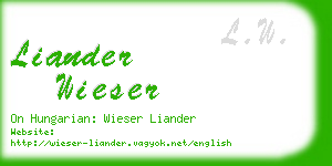 liander wieser business card